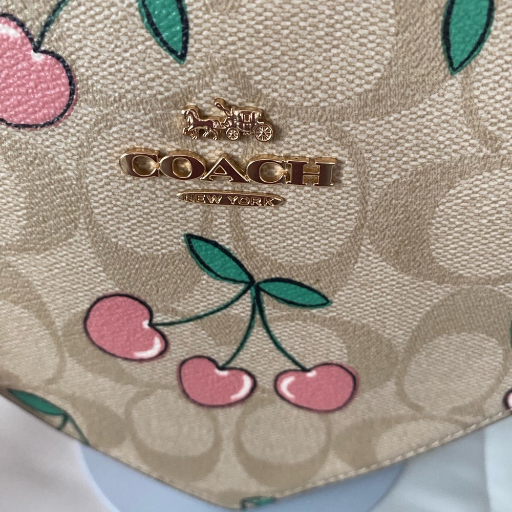 Coach Heart Shape Crossbody With Heart Cherry Print - Picture 9 of 14
